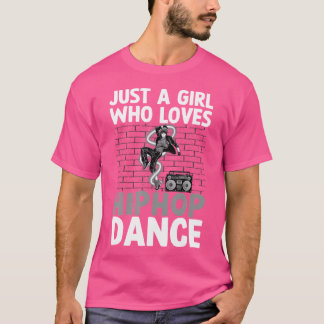 Camiseta Arte De Dança De Hip Hop legal Para Mulheres Menin