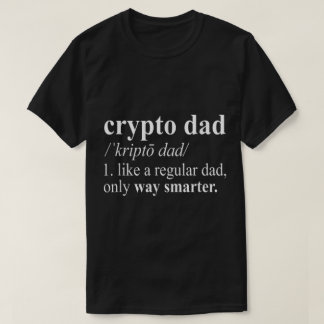 Camiseta Arte de Definição de Pai Crypto Engraçado