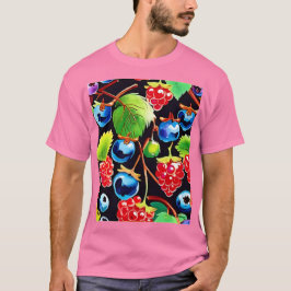 Camiseta Arte de Delícia de Frutas Vermelhas