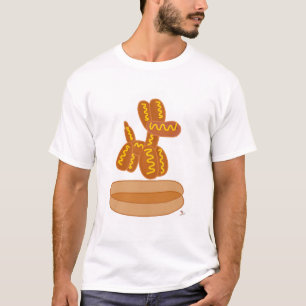 Camiseta Arte de desenho animado engraçado de cachorro-quen