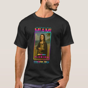 Camiseta Arte de desenho animado engraçado de Mona Lisa fra