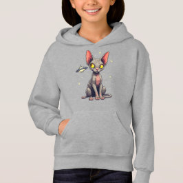 Camiseta Arte de desenho animado espacial de gato Sphynx ju
