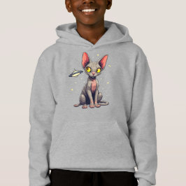 Camiseta Arte de desenho animado espacial de gato Sphynx ju
