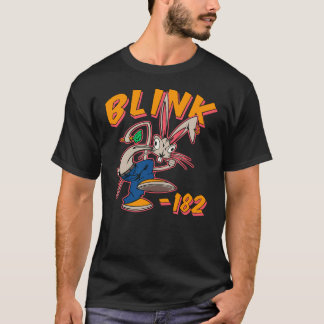 Camiseta Arte de desenho animado retrô do Blink182 com coel