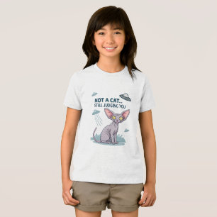 Camiseta Arte de desenho animado sarcástico de gato Sphynx 
