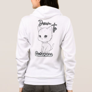 Camiseta Arte de desenho de um gatinho bonito monocromático