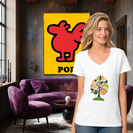 Camiseta Arte de Design de Árvore Abstrata Colorida