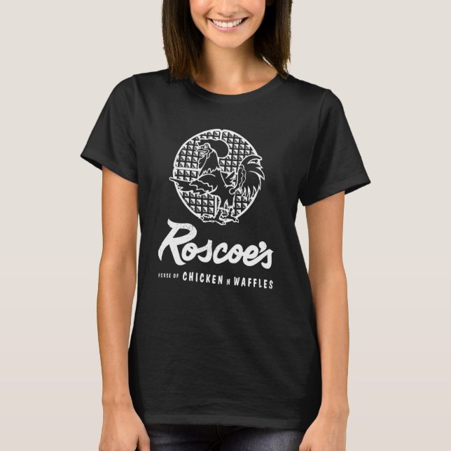 Camiseta Arte de design de casa de Roscoe branco e preto fr (Frente)