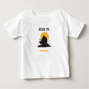 Camiseta Arte de Design de Samurai Ninja Solitário