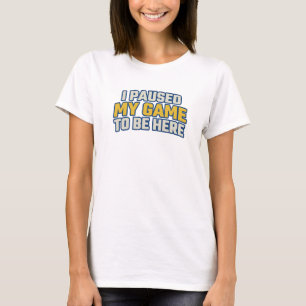 Camiseta Arte de design expressivo JOGO PAUSADO PARA ESTAR