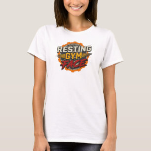 Camiseta Arte de design RESTING GYM FACE moderna