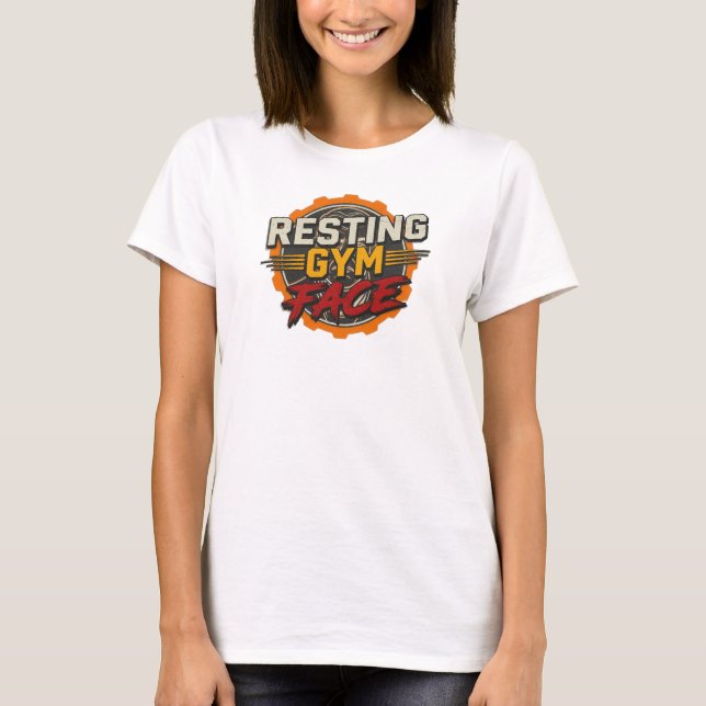 Camiseta Arte de design RESTING GYM FACE moderna (Frente)
