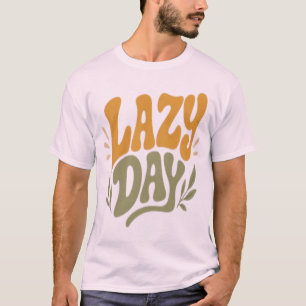 Camiseta Arte de Dia Preguiçoso de Mostarda e Salva