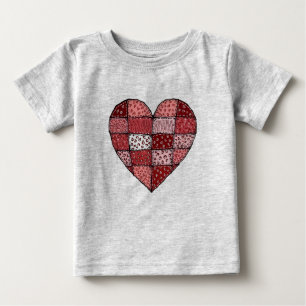Camiseta Arte de Doodle do Dia dos Namorados Remendo de Cor