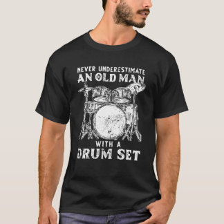 Camiseta Arte De Drummer Engraçada Para Homens Jogadora Dru