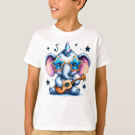 Camiseta Arte de Elefante Amante de Música Legal