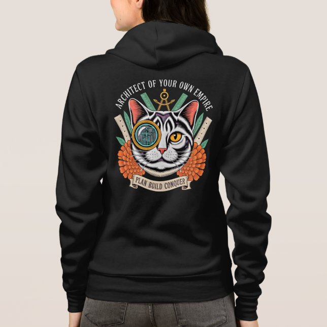 Camiseta Arte de Empoderamento Tatuagem Tradicional Gata Mu (Verso)