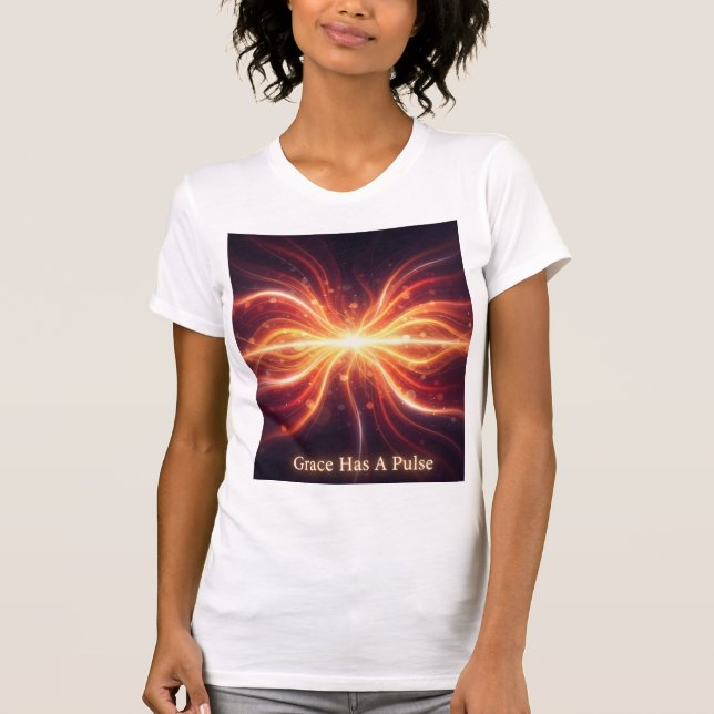 Camiseta Arte de Energia Abstrata Grace Tem Um Pulso (Frente)