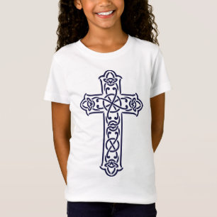 Camiseta Arte de Entrelaçamento Gráfico da Cruz Celta