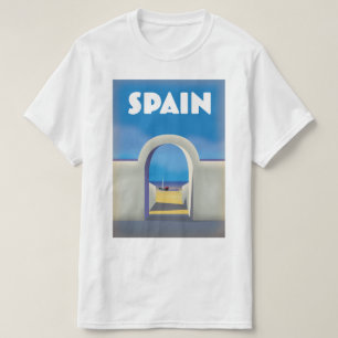 Camiseta Arte de Espanha Retro Férias