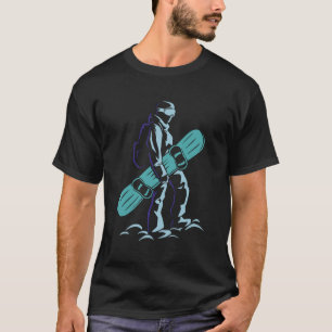 Camiseta Arte de Esportes de Inverno de Snowboarder