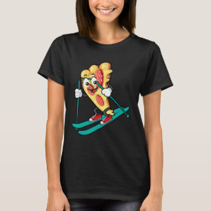 Camiseta Arte De Esqui legal Para Homens Mulheres Esquiando