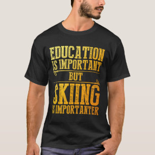 Camiseta Arte de Esqui para Homens Mulheres Crianças Esport