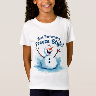 Camiseta Arte de estilo congelado de Snowman