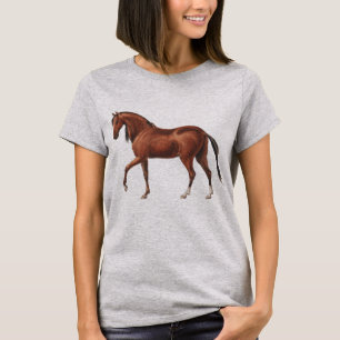 Camiseta Arte de Estilo de Vintagem de Cavalos bonito