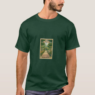 Camiseta Arte de Ex Libris Vintage de Caminho de Jardim 