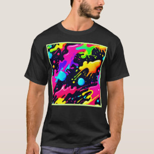Camiseta Arte de explosão de cor líquida de abstrato