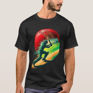 Camiseta Arte de exposição múltipla Críquete Críquete Tsman