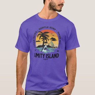 Camiseta Arte de fã de Jaws Ilha Amity férias