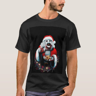 Camiseta Arte de fã de terror do Papai Noel Terrifier 2 lei