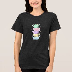 Camiseta Arte de Fantasia de Sorvete de Fada Fofa