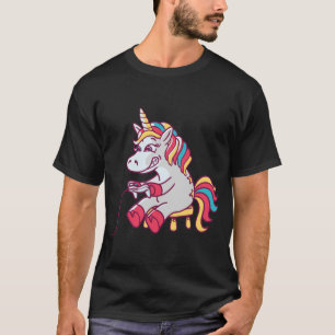 Camiseta Arte de Fantasia do Gamer Unicórnio Fofo