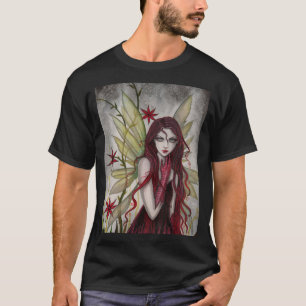 Camiseta Arte de Fantasia Gótica da Fada Escarlate
