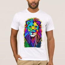 Arte de Fantasia Mística Colorida Lion Face
