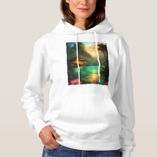 Camiseta Arte de Fantasia Tropical Ultra Realista