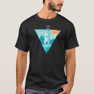 Camiseta Arte de Farol para Capitães Marinheiros Proprietár