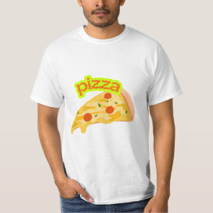 Camiseta Arte de Fatia de Pizza - Comida Deliciosa e Queijo