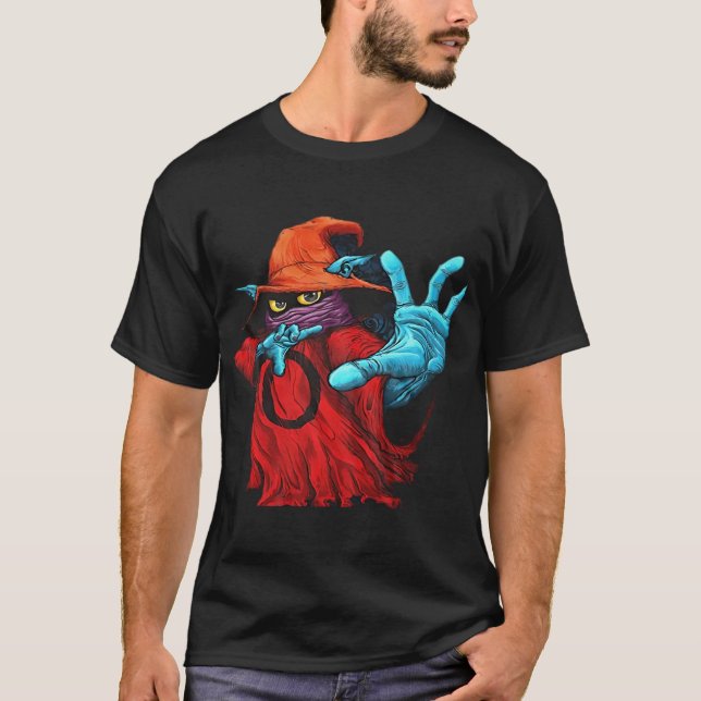 Camiseta Arte de Feiticeiro, Imagens Místicas, Design de Fa (Frente)