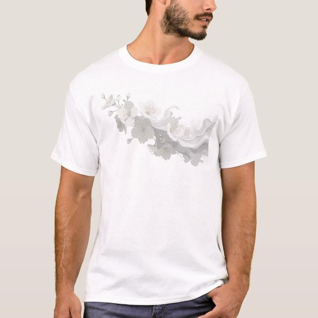 Camiseta ARTE DE FLOR ABSTRATA Clássica 27 (Frente)