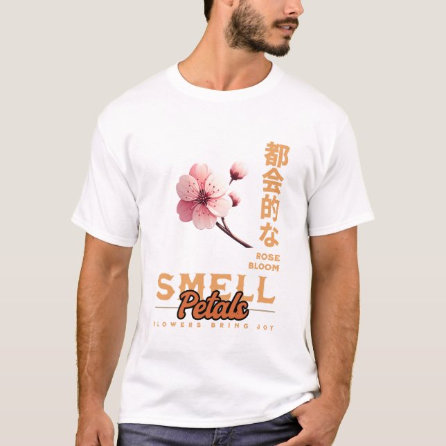Camiseta Arte De Flor De Aquarela Elegante - Bonita Mão-Pai (Frente)