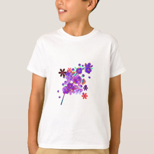 Camiseta Arte de Flor e Folha - Jardim Botânico