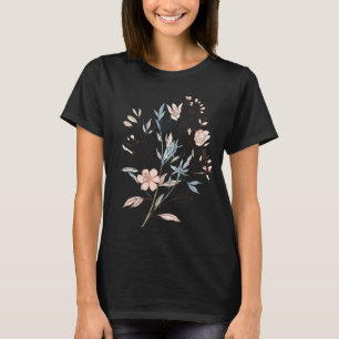 Camiseta Arte de Flor Elegante em Flor Flor Botânica Mode