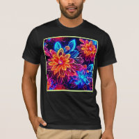 Arte de Flores Neon Brilhantes