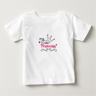 Camiseta Arte de Fonte Fofa Minha Pequena Princesa Com Gear