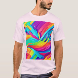 Camiseta Arte de Formas Abstratas Vibrantes