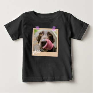 Camiseta Arte de Foto Estilo Polaroid de Cachorro Fofo